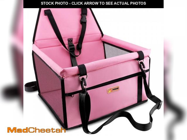 Lot 74-12119482 - Petbobi Pet Reinforce Car Booster Seat for Dog Cat Portable and Breathable Bag with Seat Belt Dog Ca...