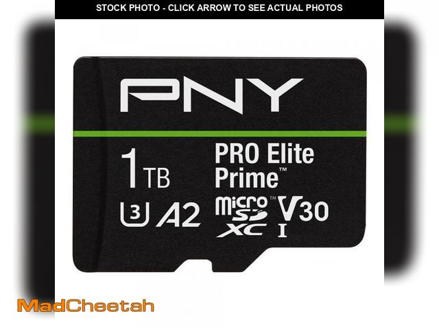 Lot 74-12441035 - PNY 1TB PRO Elite Prime C10 U3 V30 A2 microSDXC Flash Memory Card Ã¢â¬â Ultra-Fast Speeds, Read 2...