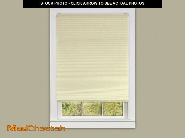 Lot 74-13041946 - Cordless Light Filtering Cellular Pleated Window Shades - 31 Inch Width, 64 Inch Length (Alabaster) ...