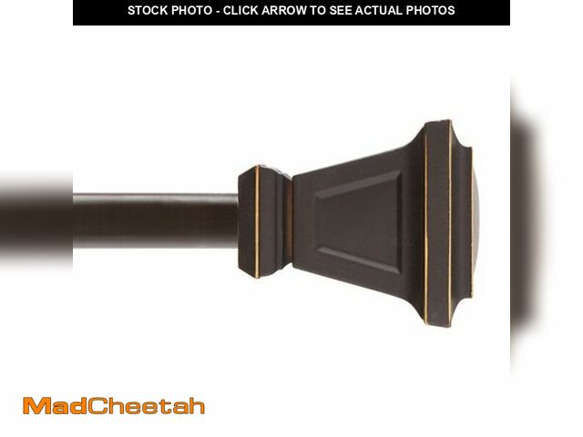 Lot 74-6500647 - Fleur De Lis Living Payan Adjustable 0.63" Single Curtain Rod KENY1035 Size: 48" - 86" L, Finish: Oi...