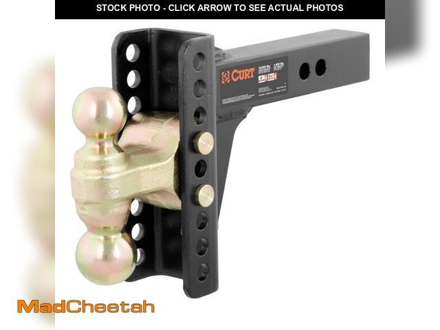 Lot 74-12581454 - CURT 14,000 lbs. 6 in. Drop Adjustable Trailer Hitch Channel Mount with Dual Ball (2 in. Shank) - UN...