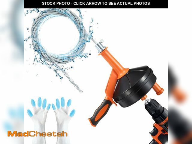 Lot 74-13714074 - Drain Auger, Clog Remover with Drill Adapter, 25 Feet Flexible Plumbing Snake Use Manually or Powere...