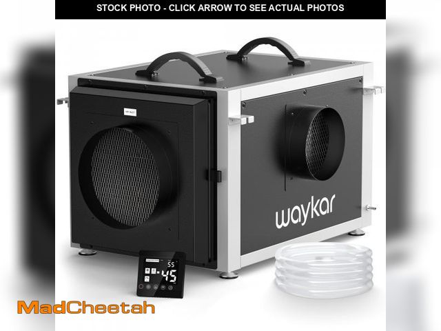 Lot 74-12130381 - Waykar 158 Pints Crawl Space Dehumidifier with Remote Control and Pump, Dual Duct HVAC Commercial Wh...