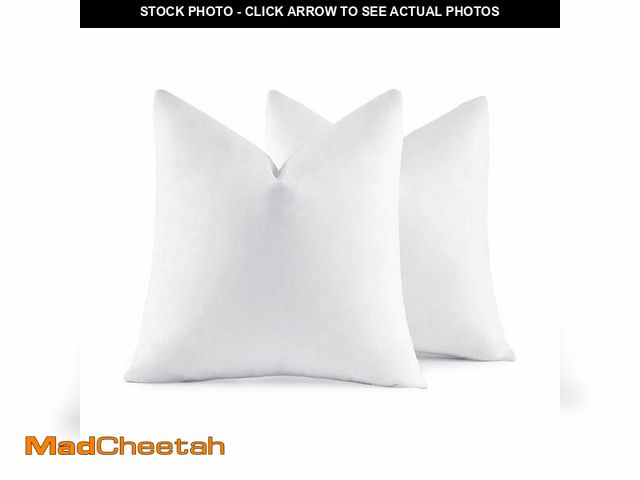 Lot 74-12714892 - MIULEE 18x18 Pillow Inserts,Set of 2 Down Feather Throw Pillows for Couch Sofa Bed, Decorative Fluff...
