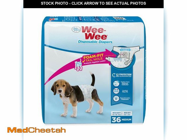 Lot 74-9720027 - Four Paws Wee-Wee Disposable Dog Diapers Medium (36 Count) - UNUSED