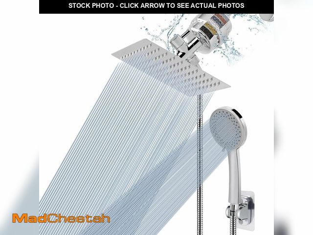 Lot 74-12715237 - NearMoon Filtered Shower Head, High Pressure 8Ã¢â¬Â³Square, 5 settings Handheld Rain Shower Filter ...