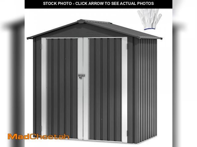 Lot 74-12150029 - *SEE DETAILS* DWVO 6x4ft Outdoor Storage Shed, Weatherproof Tool Shed w/Locking Entry &amp; Ventilat...
