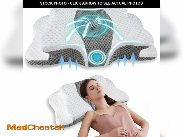 Lot 74-14383826 - Pain Relief Cervical Pillow for Neck Support, Adjustable Ergonomic Pillow Cozy Sleeping, Odorless Or...