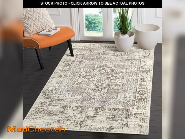 Lot 74-11552494 - Lahome Boho Washable 3x5 Rug Entryway Rug, Bohemian Soft Small Rugs for Bathroom Bedroom, Beige Kitc...