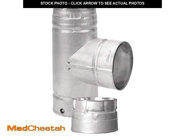 Lot 74-12746527 - DuraVent PelletVent for Multi-Fuel 3in. Diameter Single Tee With Clean-Out Tee Cap - UNUSED