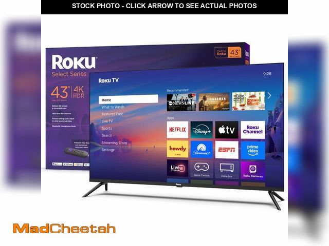 Lot 74-13673274 - Roku Smart TV Ã¢â¬â 43-Inch Select Series, 4K HDR TV Ã¢â¬â RokuTV with Enhanced Voice Remote Ã...