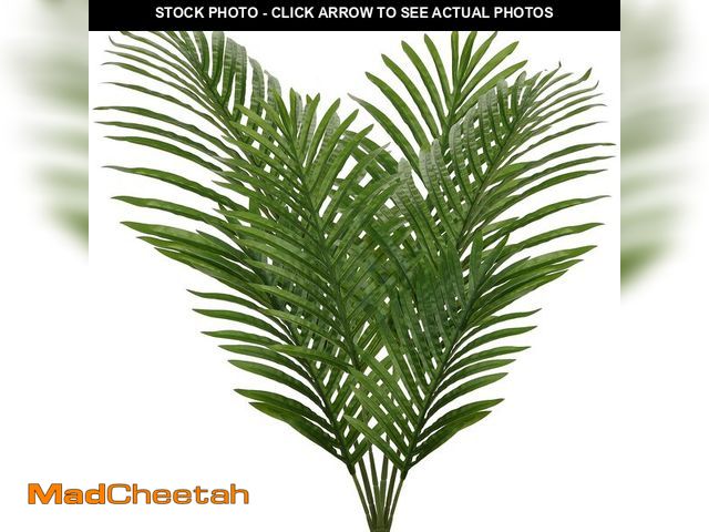 Lot 74-14477776 - Large Artificial Palm Leaves Palm Fronds Tropical Leaves Areca Palm Branches Palm Leaves with Stem P...
