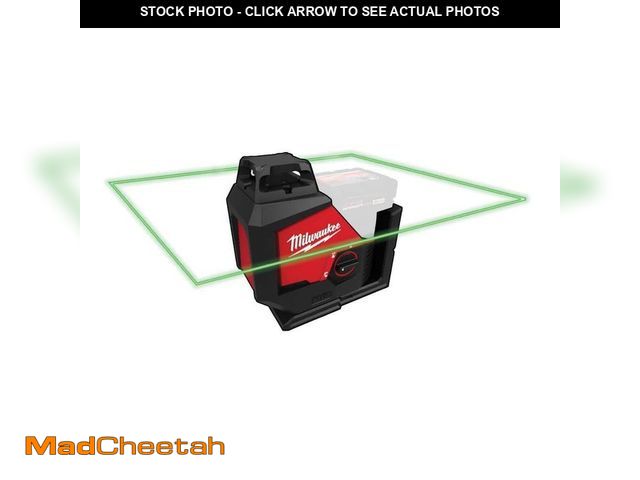 Lot 74-13599153 - Milwaukee M12 12-Volt Lithium-Ion Cordless Green 250 ft. 1-Plane Laser Level Kit with One 4.0 Ah Bat...