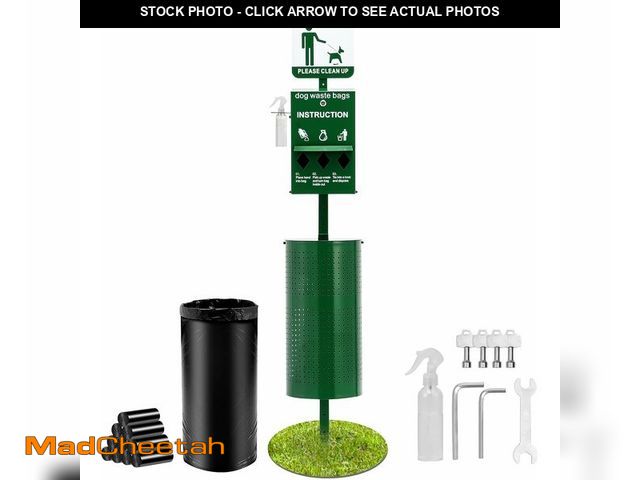 Lot 74-14349118 - VEVOR Dog Waste Station, 11.5 Gallon Pet Waste Station with Hand Wash Bottle, Lockable Bag Dispenser...
