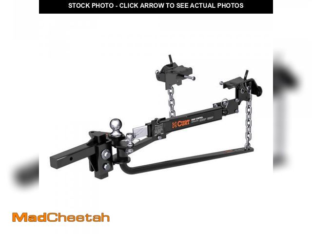 Lot 74-12394713 - CURT 17063 Round Bar Weight Distribution Hitch with Integrated Lubrication and Sway Control, Up to 1...