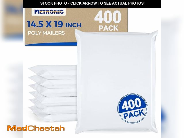 Lot 74-13572066 - Metronic Poly Mailers 14.5x19 Inch 400pcs Shipping Bags for Clothes,Self Adhesive Shipping Envelopes...