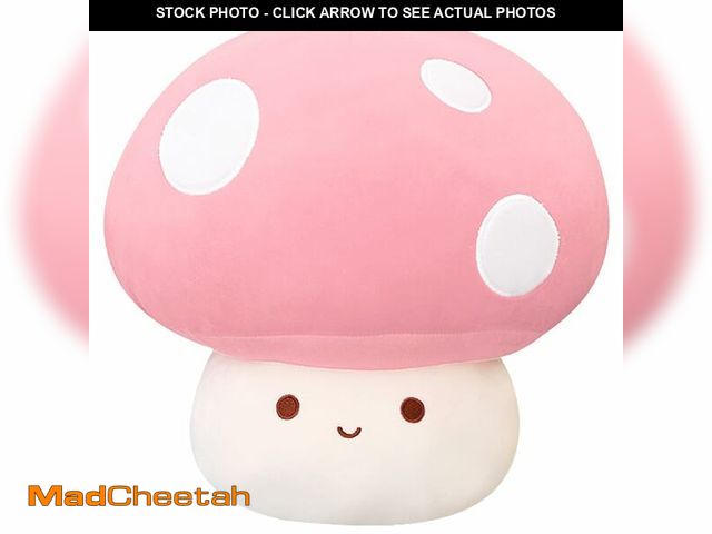 Lot 74-14337121 - MIAOHAHA Kawaii Plush Mushroom Toy Pillow, Cute Plushies Mushroom Doll Gift for Kids(Pink,60cm/23.6i...