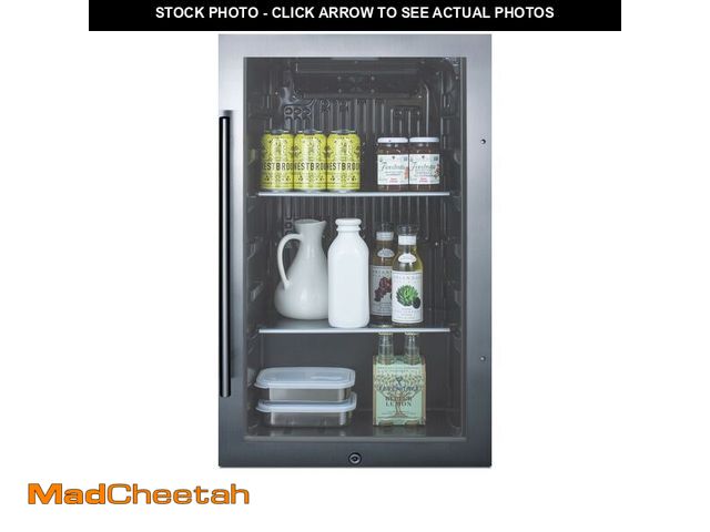 Lot 74-12628455 - Summit Appliance 19 in. 3.1 cu. ft. Outdoor Refrigerator in Black(DENTED) - USED