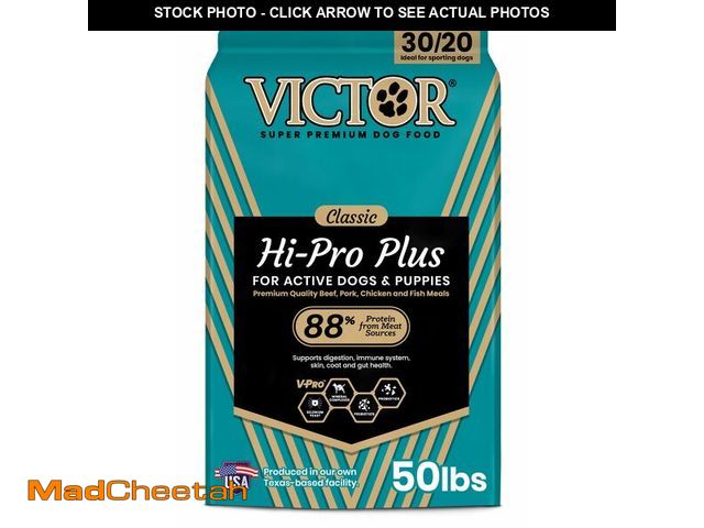 Lot 74-12787434 - VICTOR Super Premium Dog Food Ã¢â¬â Hi-Pro Plus Dry Kibble Ã¢â¬â High Protein Dog Food with 30...