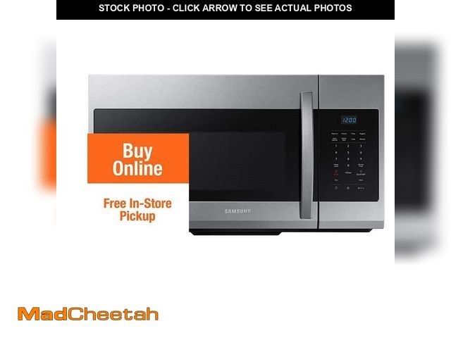 Lot 74-12681865 - Samsung 30 in. 1.7 cu. ft. 1000 W Fingerprint Resistant Stainless Steel Over-the-Range Microwave - U...