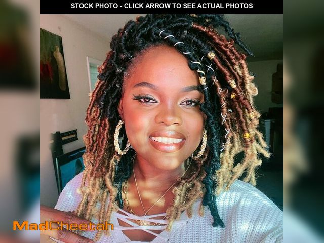 Lot 74-14303136 - ToyoTress Butterfly Locs Crochet Hair - 10 Inch 8 Pcs Ombre Brown Faux Locs, Pre-twisted Distressed ...