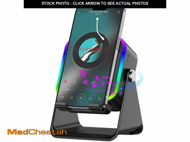 Lot 74-14386849 - Wireless Induction Speaker 5-in-1 Bluetooth Speaker with Phone Stand,Stereo Sound, 3500mAh Rechargea...
