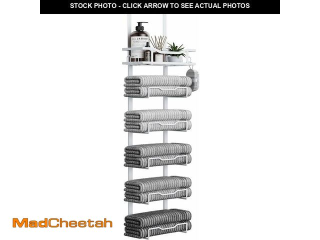 Lot 74-13565870 - Aetyord Hanging Towel Racks for Bathroom No Drill - Over The Door 6-Tier Bath Towel Storage Organize...