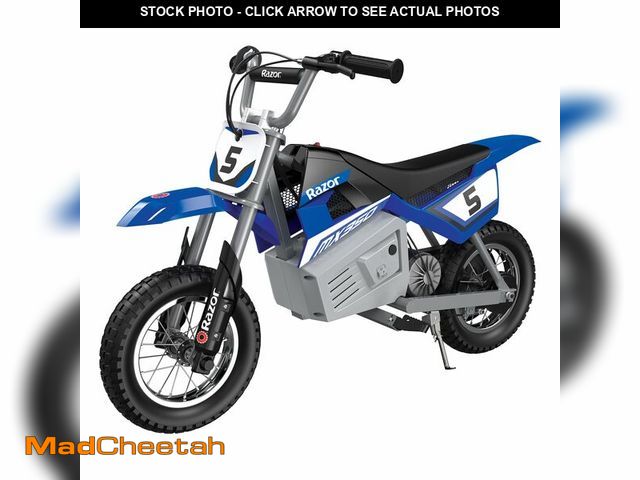 Lot 74-12822395 - Razor MX350 Dirt Rocket Electric Motocross Bike, Blue, 10-12 inches - UNUSED