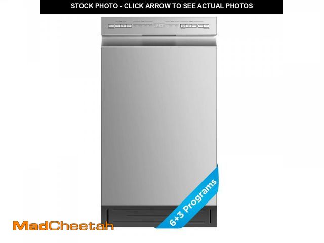 Lot 74-12359279 - Midea MDF18A1AST Built-in Dishwasher with 8 Place Settings, 6 Washing Programs, Stainless Steel Tub,...