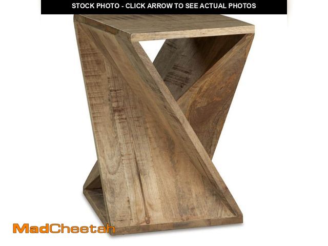 Lot 74-12746744 - Signature DESIGN BY ASHLEY Zalemont 14 in. Brown Square Wood Accent Table - UNUSED