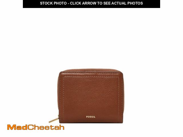 Lot 74-14267247 - Fossil Women's Wallet, Logan Leather Wallet RFID Blocking Small Multifunction, Brown Multi - UNUSED