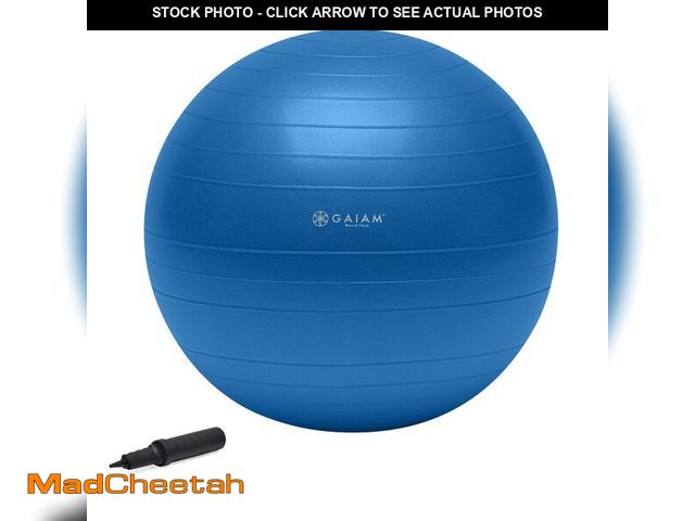 Lot 74-14059611 - Gaiam 05-52205 Total Body Balance Ball Kit - Includes 75cm Anti-Burst Stability Exercise Yoga Ball, ...
