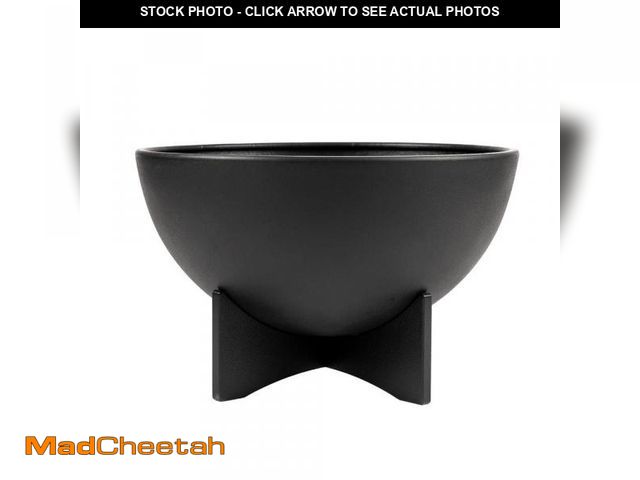 Lot 74-12168610 - RTS Home Accents 36 in. Dia x 24 in. Large Solerno Black Planter Made with 100% Recycled Plastic - U...