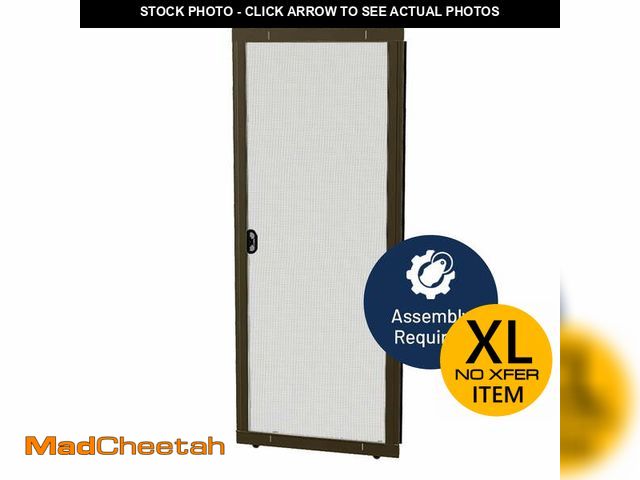 Lot 74-14608865 - Ready-to-Assemble Adjustable Sliding Screen Door Kit Bronze, 36", Fiber Mesh, Fits 95% of U.S. Doors...