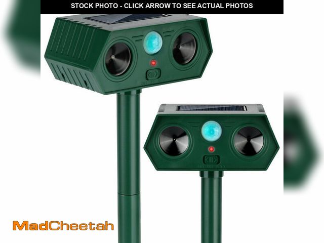 Lot 74-12718256 - Ultrasonic Animal Repellent Outdoor Cat Repellent Devices Solar Animal Repeller Motion Activated Det...
