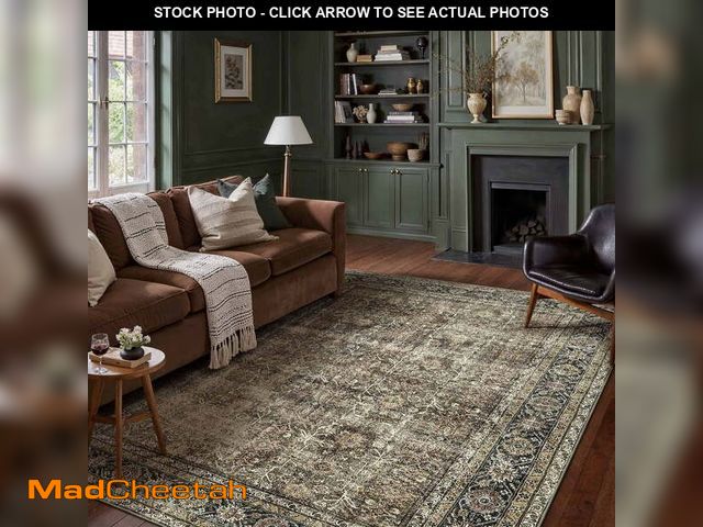 Lot 74-12834774 - BERTHMEER 8'x10' Area Rugs for Living Room Bedroom Vintage Traditional Rugs Machine Washable Non-sli...