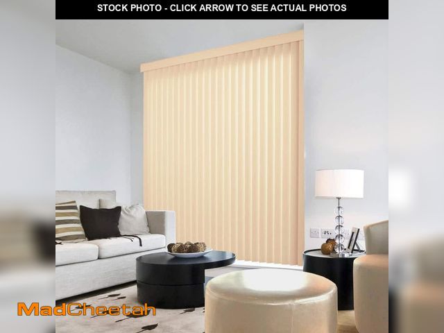 Lot 74-14314433 - Home Decorators Collection Crown Ivory Cordless Smooth Vertical Louvers (9 Pack) - 3.5 in. W x 84 in...