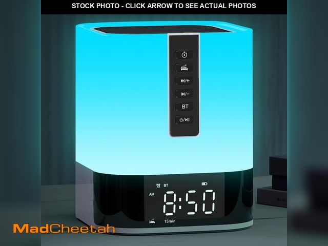 Lot 74-13576420 - White Noise Sound Machine Alarm Clock with Bluetooth Speaker, 48 Night Light, 16 Soothing Sounds for...