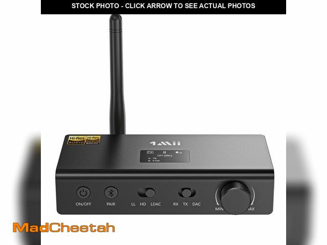 Lot 74-12968159 - 1Mii DS700 HiFi Bluetooth Audio Transmitter Receiver for TV, Long Range Wireless Adapter with Audiop...