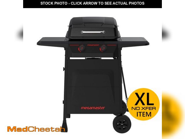 Lot 74-12464407 - *SEE DETAILS* Megamaster 2-Burner Propane Gas Grill in Black 720-1065 *SEE DETAILS*  - USED