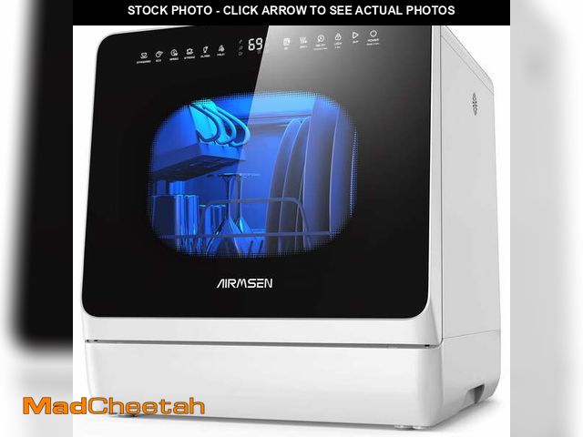 Lot 74-14351034 - AIRMSEN Countertop Dishwasher with Salt Chamber, Portable Mini Dishwasher with 5L Built-in Water Tan...