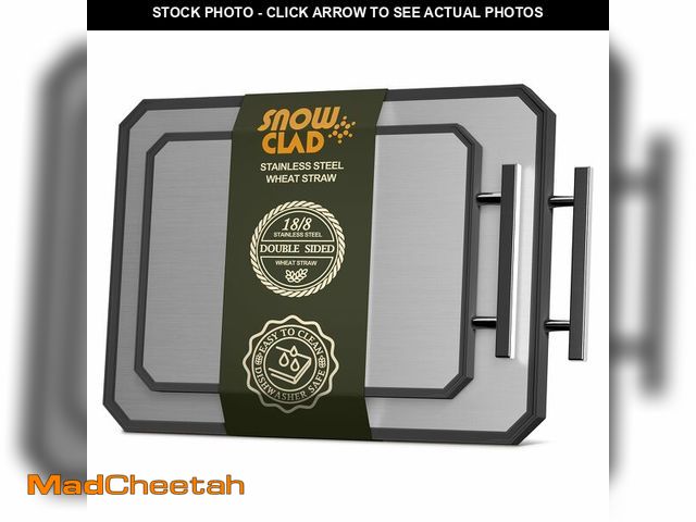 Lot 74-14431928 - SNOWCLAD Stainless Steel Cutting Board Set of 2 for kitchen - UNUSED