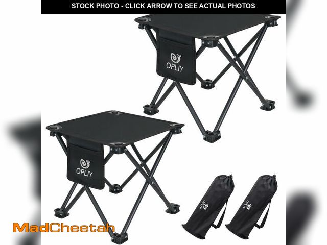 Lot 74-14383651 - Opliy Camping Stool 2 Pack,13 Inch Portable Folding Stool for Outdoor Gardening and Beach Hiking Fis...