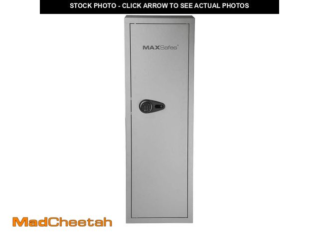 Lot 74-14290912 - 12 Gun KD Steel Cabinet with Key Lock Access in Matte Grey - UNUSED
