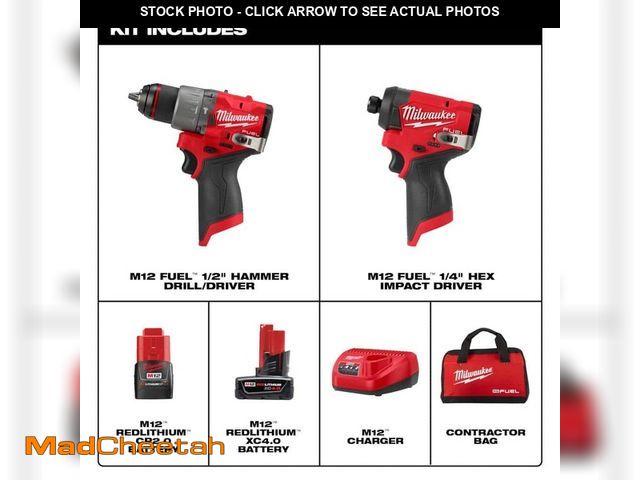 Lot 74-12793451 - Milwaukee M12 Cordless Brushless 2 Tool Combo Kit - UNUSED