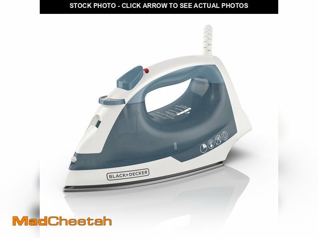 Lot 74-12451353 - BLACK+DECKER Easy Steam Compact Iron for Clothes, Automatic Shutoff, Nonstick Plate, Light Weight, 1...