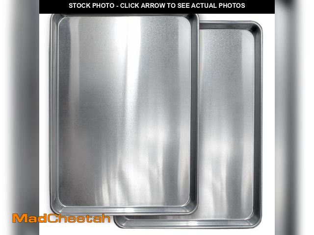 Lot 74-11548321 - Commercial Quality Cookie Sheet Pan - 2 Pack Aluminum Half Sheet Baking Pan by Saffron &amp; Sage Ho...