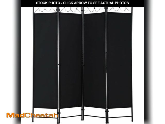 Lot 74-13042050 - FDW 4 Panel Room Divider and Folding Portable Partition Screen, 6FT Wall Divider Screen for Dorm Bed...