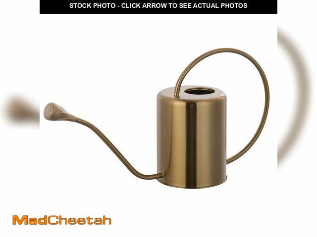 Lot 74-13564474 - Yowon 1/2 Gallon 68oz Long Spout Stainless Steel Gold Colored Watering Can for Indoor Plant Watering...