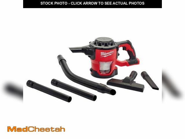 Lot 74-12791134 - (MISSING HOSE) Milwaukee Bagless M18 18-Volt Lithium-Ion Cordless HEPA Compact Handheld Vacuum (Tool...